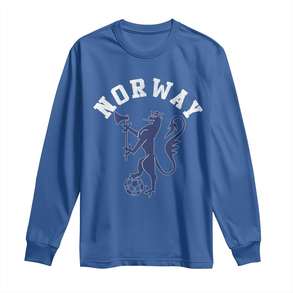 Norway Norwegian Lion Athletic Sports Jersey Style Long Sleeve Shirt TS11 Royal Blue Print Your Wear