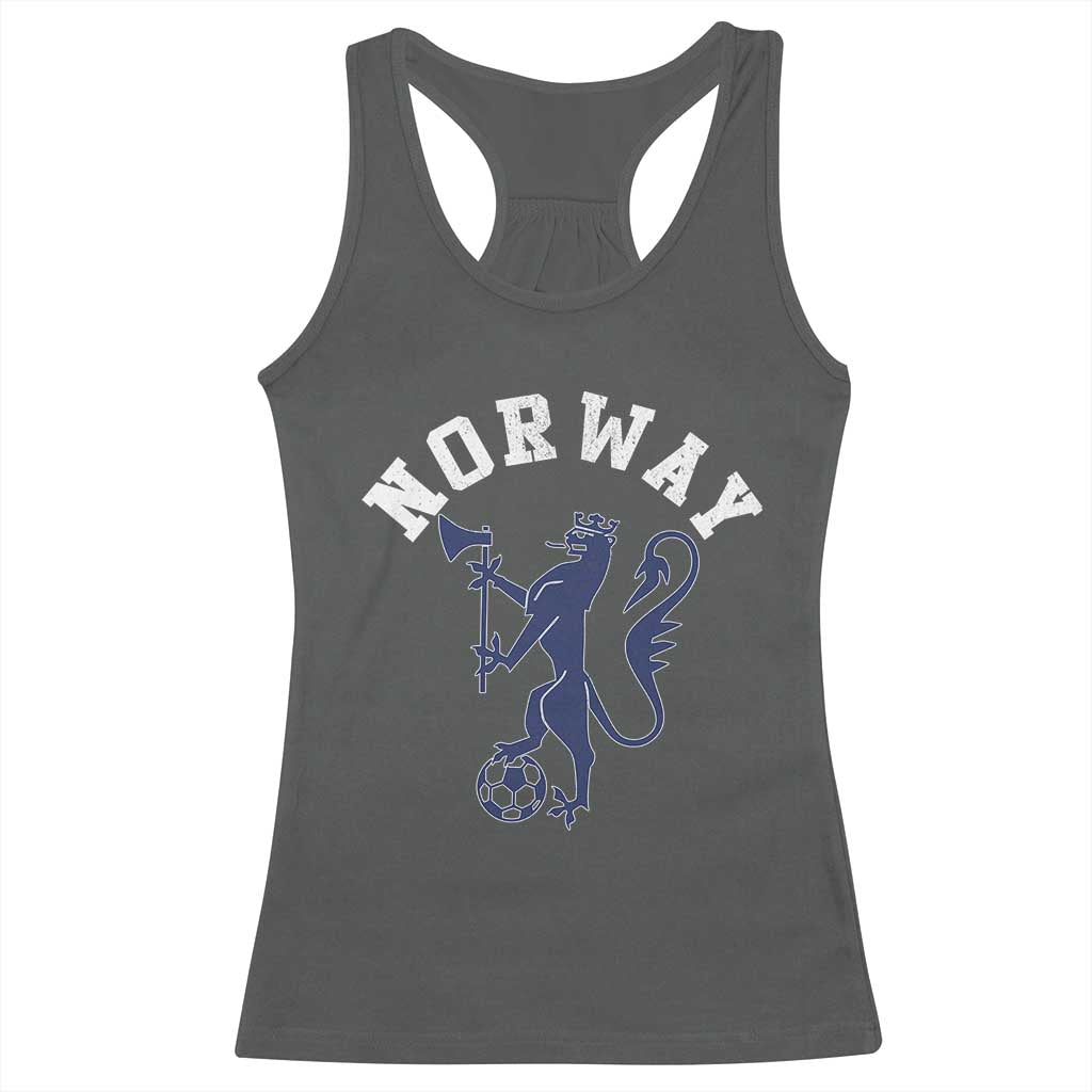 Norway Norwegian Lion Athletic Sports Jersey Style Racerback Tank Top TS11 Dark Heather Print Your Wear