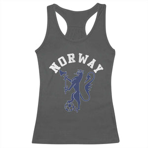 Norway Norwegian Lion Athletic Sports Jersey Style Racerback Tank Top TS11 Dark Heather Print Your Wear