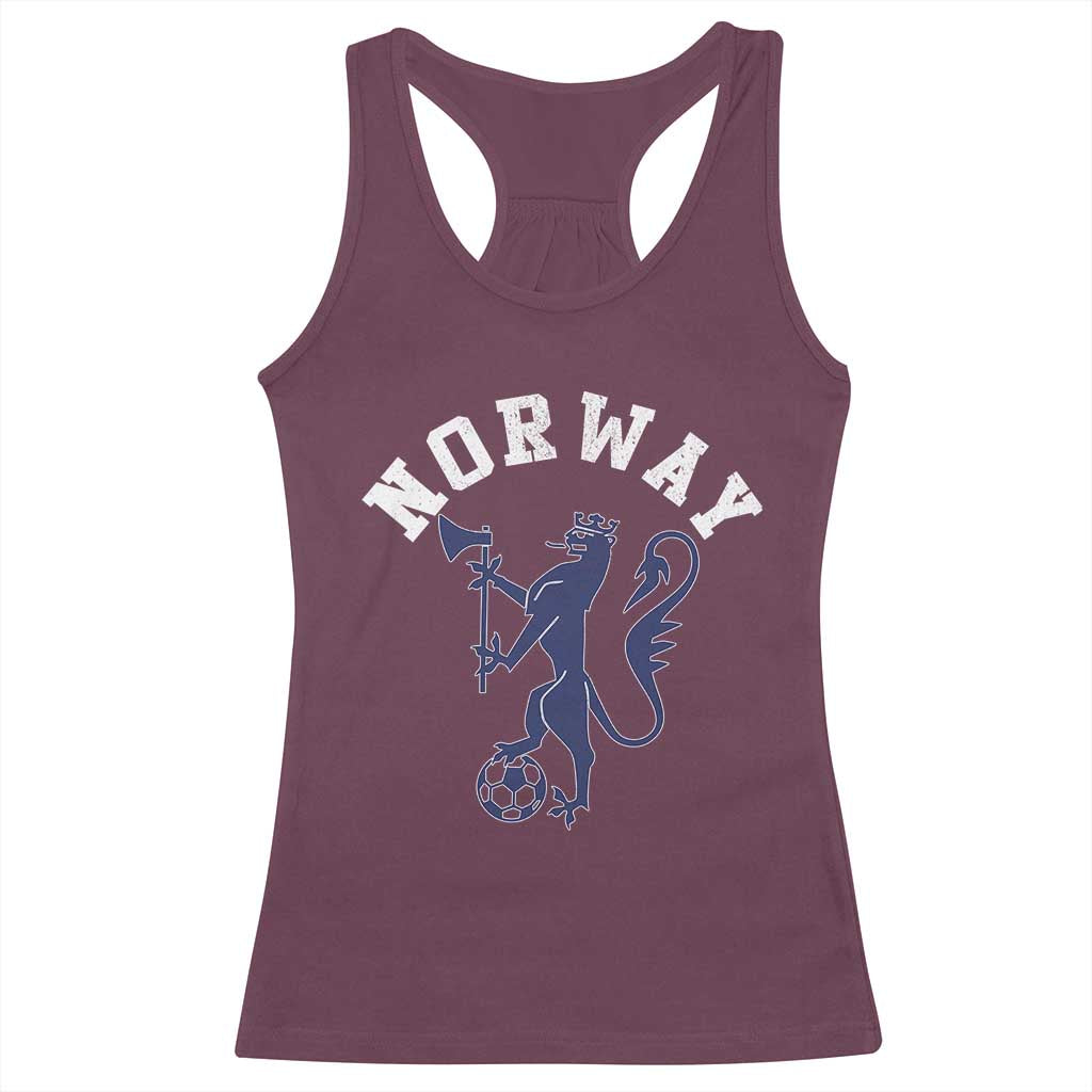 Norway Norwegian Lion Athletic Sports Jersey Style Racerback Tank Top TS11 Maroon Print Your Wear