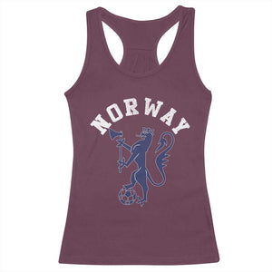 Norway Norwegian Lion Athletic Sports Jersey Style Racerback Tank Top TS11 Maroon Print Your Wear