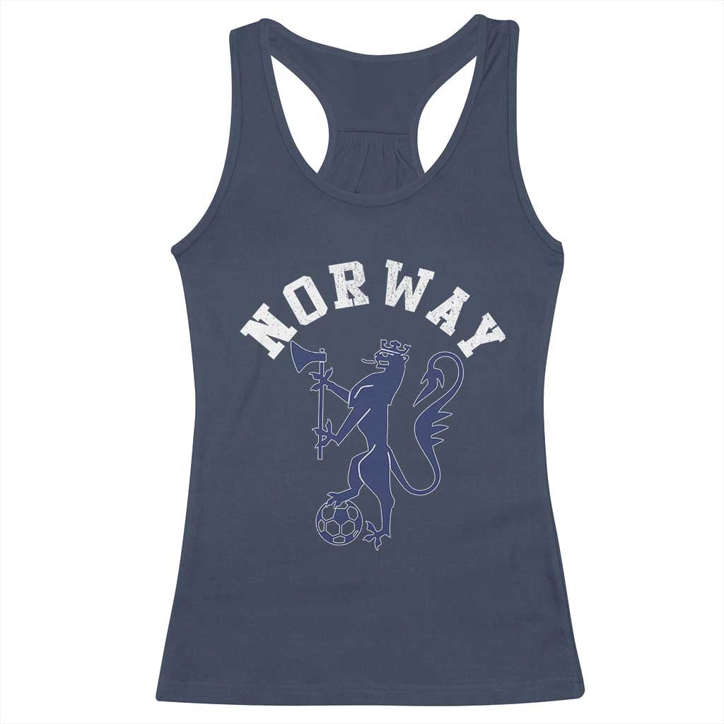 Norway Norwegian Lion Athletic Sports Jersey Style Racerback Tank Top TS11 Navy Print Your Wear