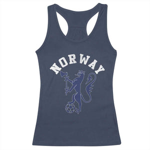 Norway Norwegian Lion Athletic Sports Jersey Style Racerback Tank Top TS11 Navy Print Your Wear
