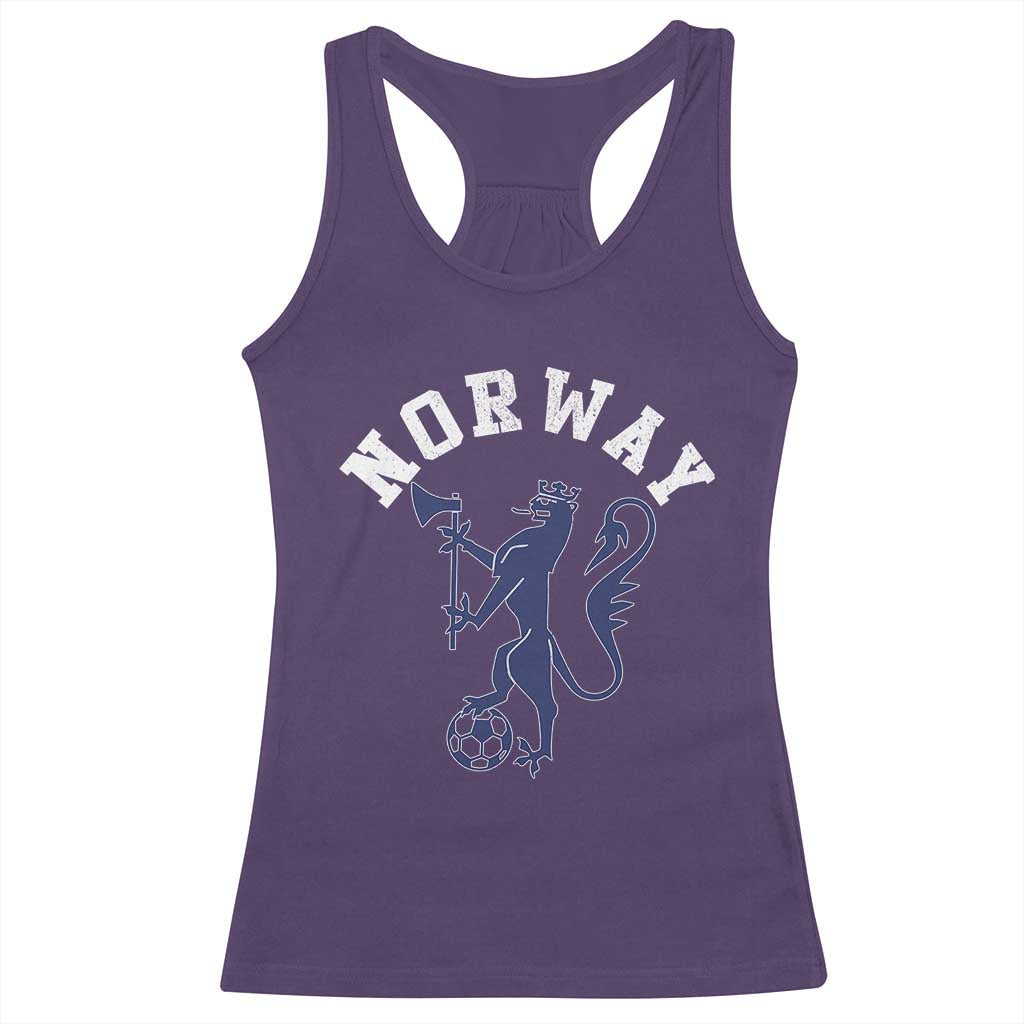 Norway Norwegian Lion Athletic Sports Jersey Style Racerback Tank Top TS11 Purple Print Your Wear