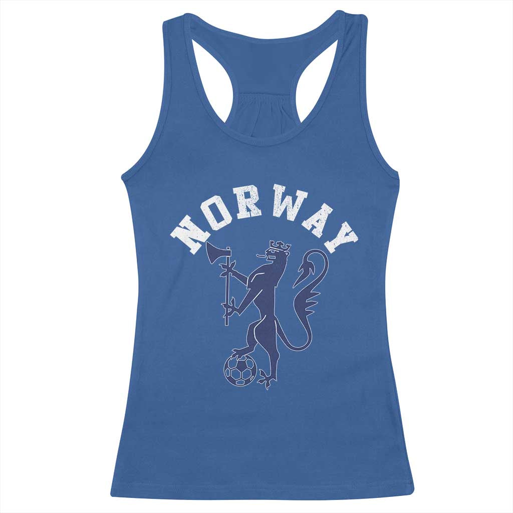 Norway Norwegian Lion Athletic Sports Jersey Style Racerback Tank Top TS11 Royal Blue Print Your Wear