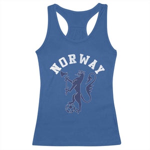 Norway Norwegian Lion Athletic Sports Jersey Style Racerback Tank Top TS11 Royal Blue Print Your Wear