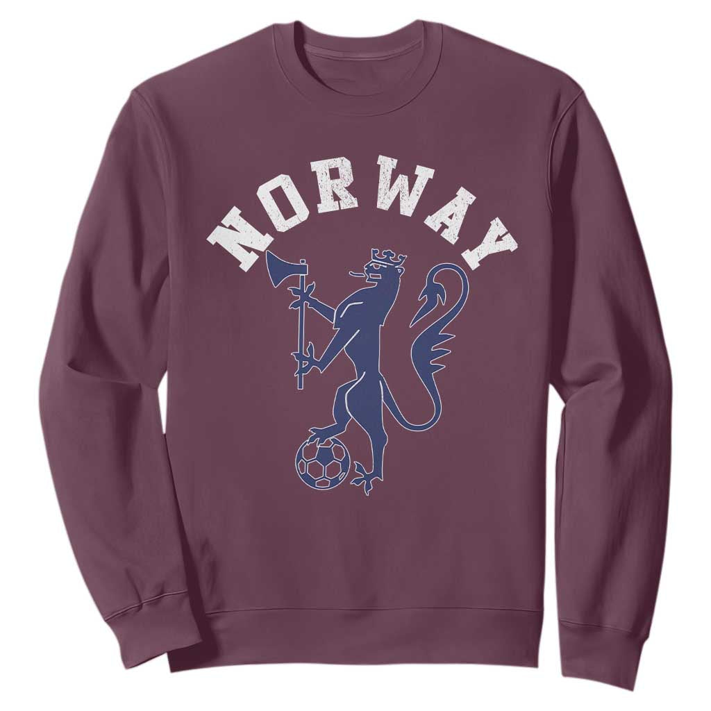 Norway Norwegian Lion Athletic Sports Jersey Style Sweatshirt TS11 Maroon Print Your Wear