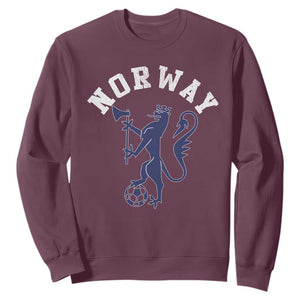 Norway Norwegian Lion Athletic Sports Jersey Style Sweatshirt TS11 Maroon Print Your Wear