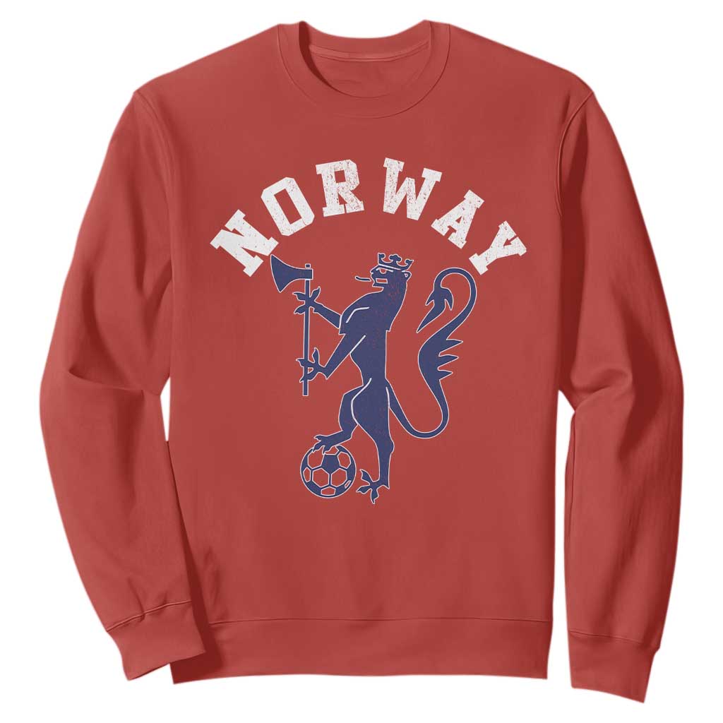 Norway Norwegian Lion Athletic Sports Jersey Style Sweatshirt TS11 Red Print Your Wear