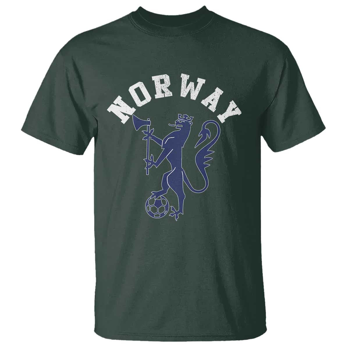 Norway Norwegian Lion Athletic Sports Jersey Style T Shirt TS11 Dark Forest Green Print Your Wear