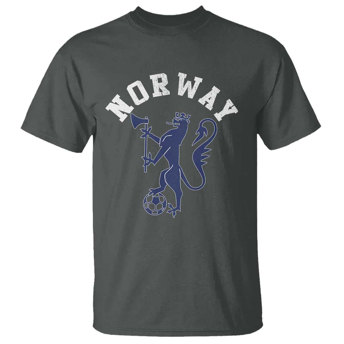 Norway Norwegian Lion Athletic Sports Jersey Style T Shirt TS11 Dark Heather Print Your Wear