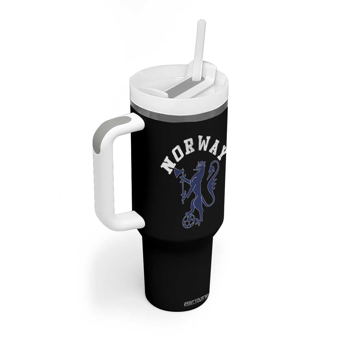 Norway Norwegian Lion Athletic Sports Jersey Style Tumbler With Handle TS11 Print Your Wear