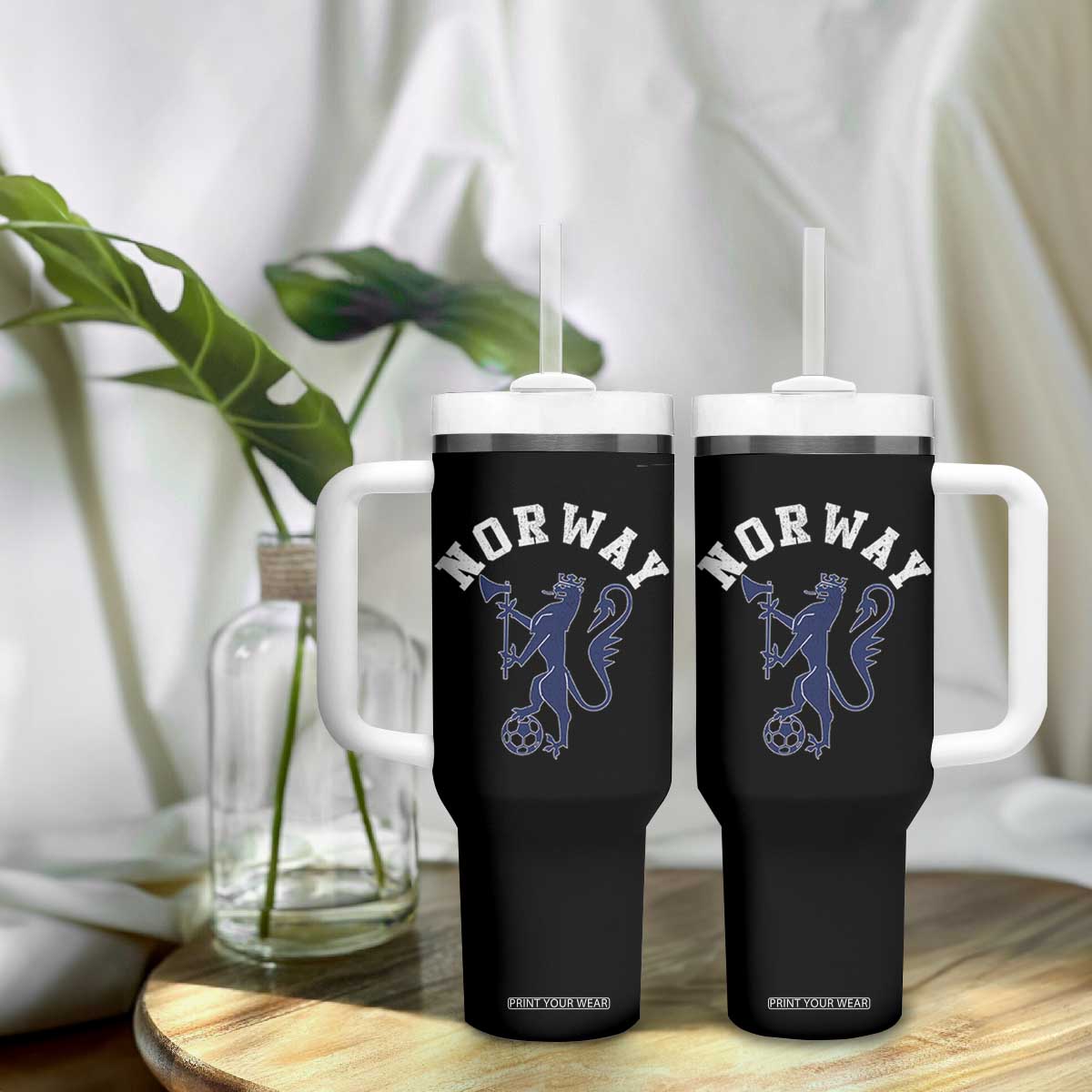 Norway Norwegian Lion Athletic Sports Jersey Style Tumbler With Handle TS11 Print Your Wear