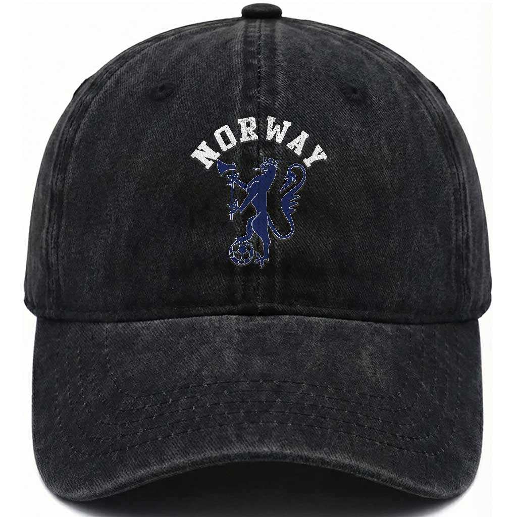 Norway Norwegian Lion Athletic Sports Jersey Style Washed Cotton Baseball Cap TS11 Print Your Wear