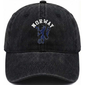 Norway Norwegian Lion Athletic Sports Jersey Style Washed Cotton Baseball Cap TS11 Print Your Wear
