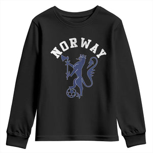 Norway Norwegian Lion Athletic Sports Jersey Style Youth Sweatshirt TS11 Black Print Your Wear