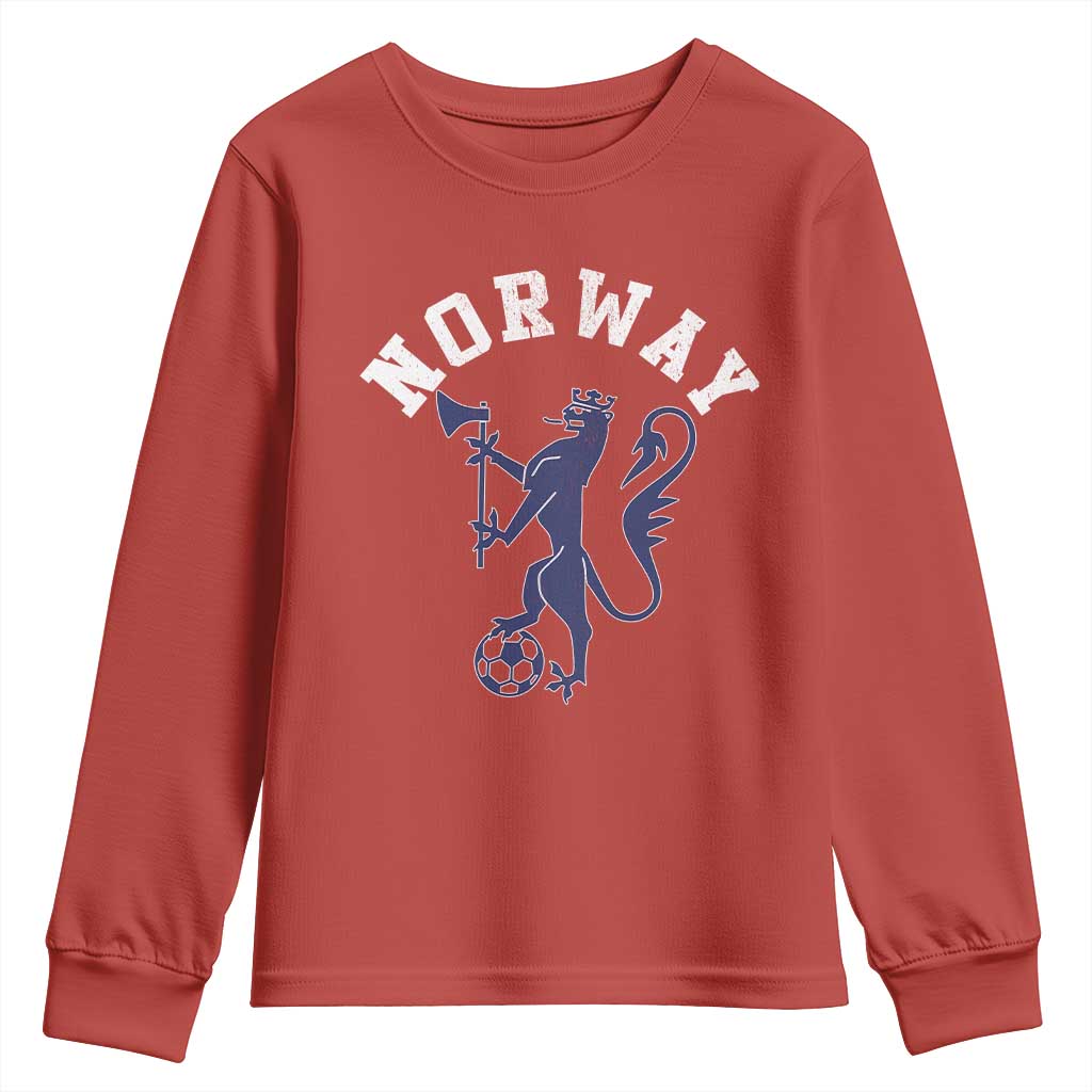Norway Norwegian Lion Athletic Sports Jersey Style Youth Sweatshirt TS11 Red Print Your Wear