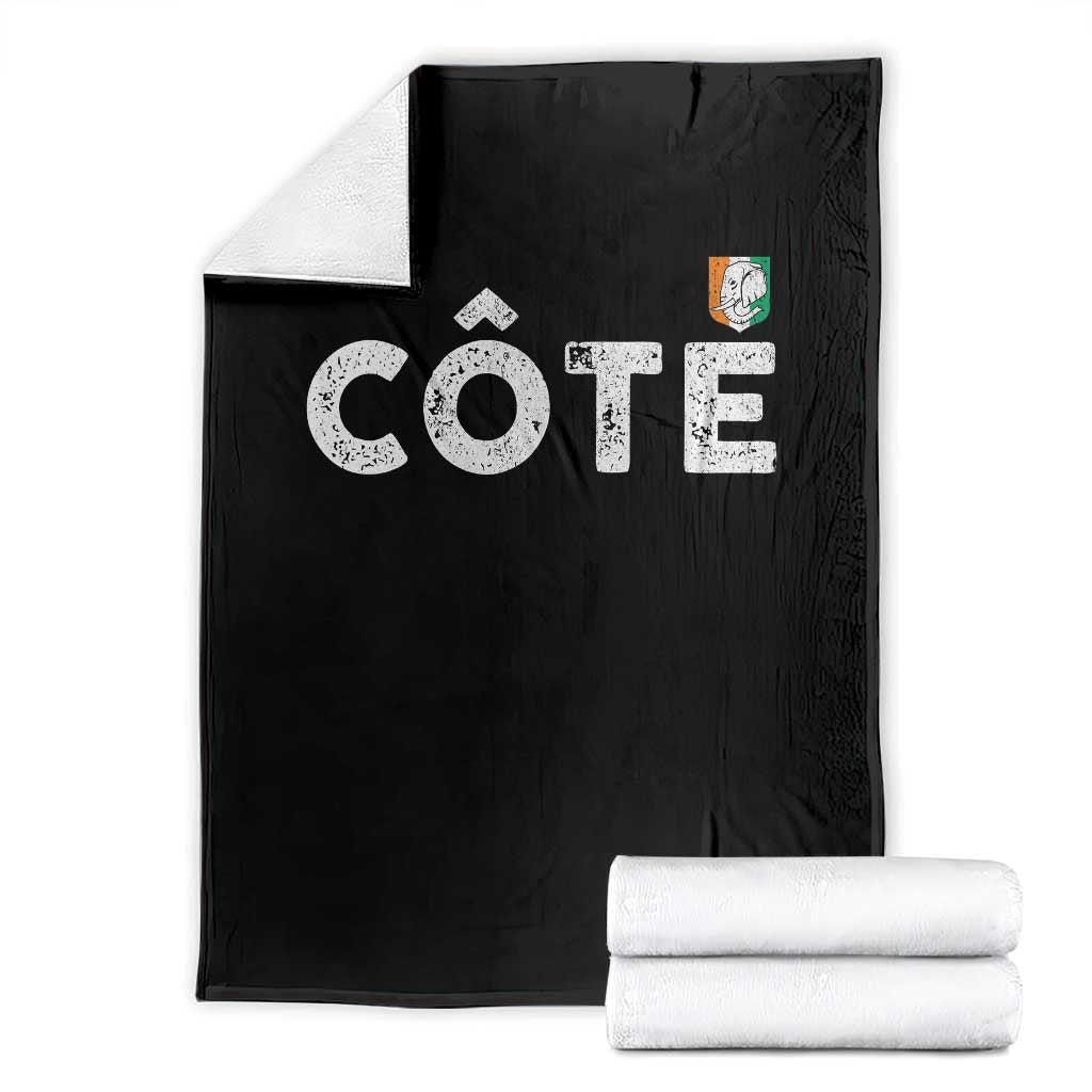 Côte D Ivoire Throw Blanket Ivory Coast Crest Football Family Matching TS11 Black Print Your Wear