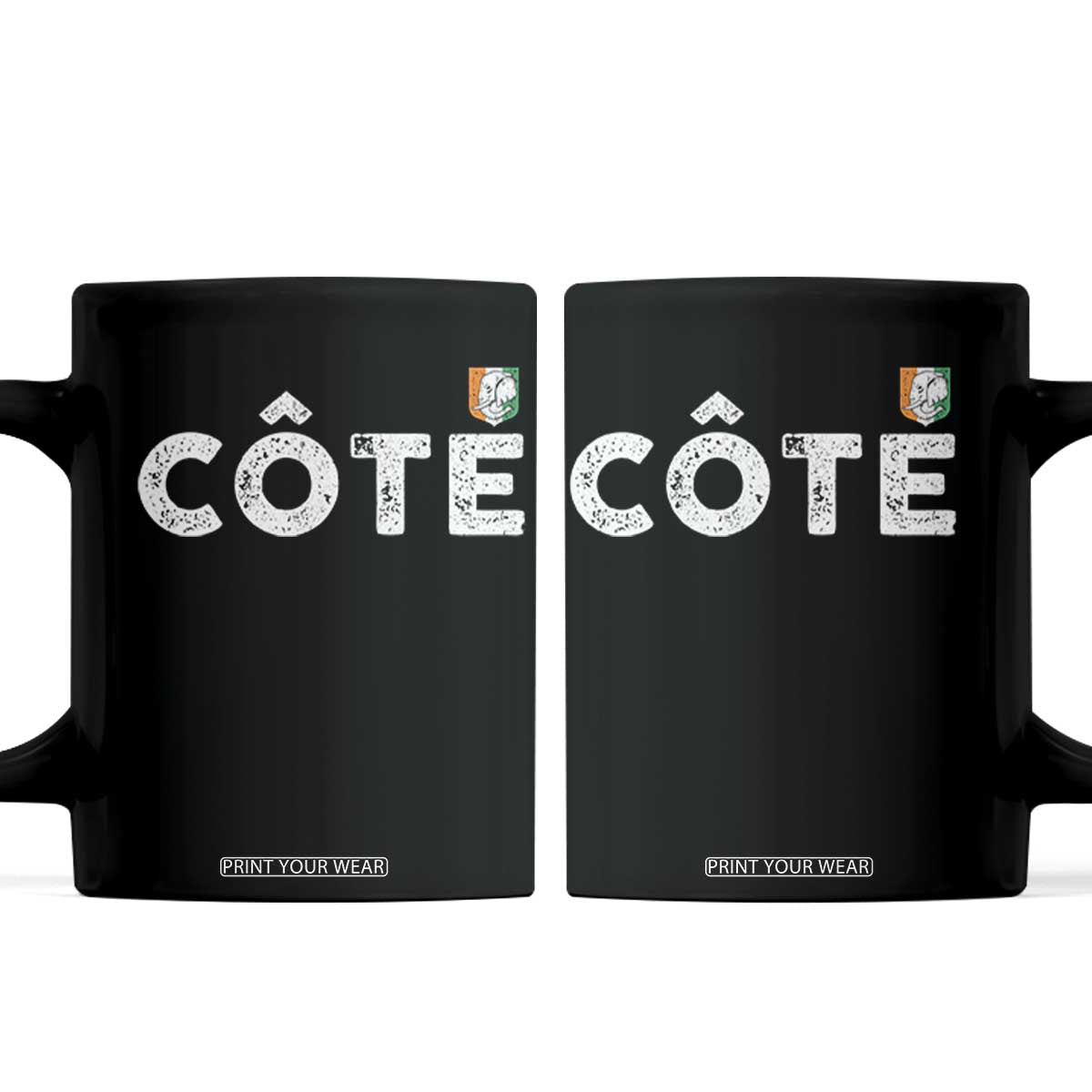 Côte D Ivoire Coffee Mug Ivory Coast Crest Football Family Matching TS11 Black Print Your Wear