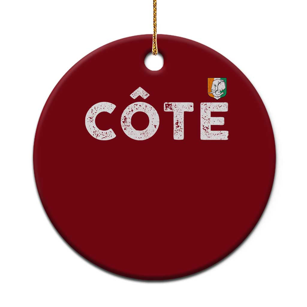 Côte D Ivoire Ceramic Ornament Ivory Coast Crest Football Family Matching TS11 1pc Red Print Your Wear
