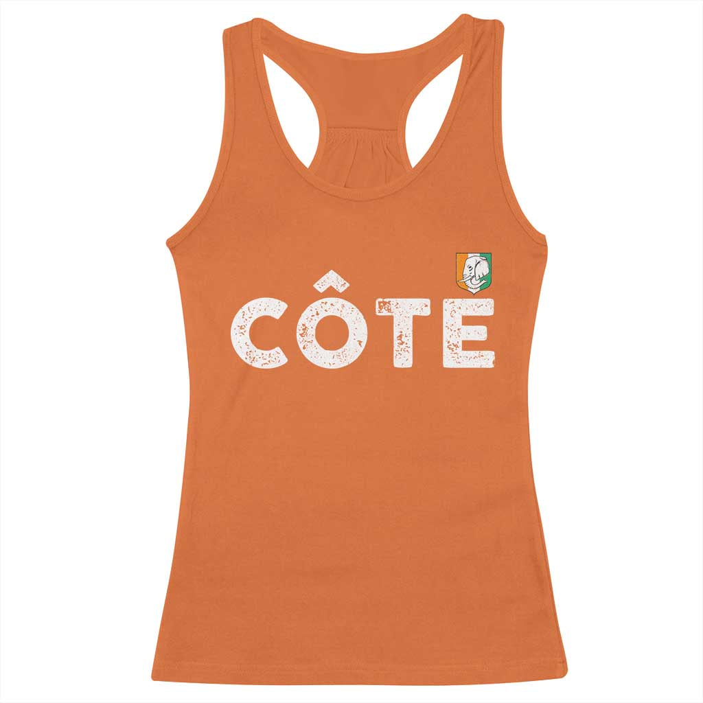 Côte D Ivoire Racerback Tank Top Ivory Coast Crest Football Family Matching TS11 Orange Print Your Wear
