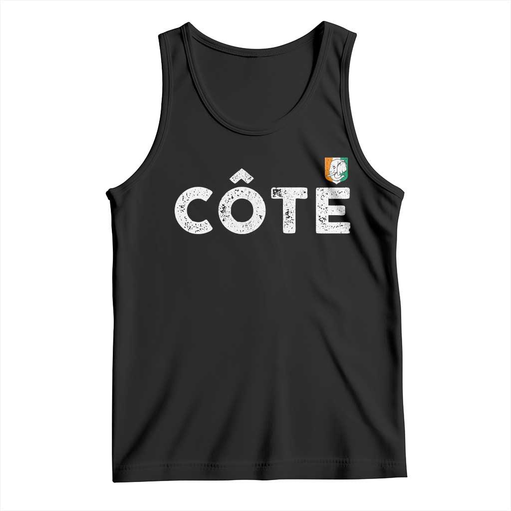 Côte D Ivoire Tank Top Ivory Coast Crest Football Family Matching TS11 Black Print Your Wear