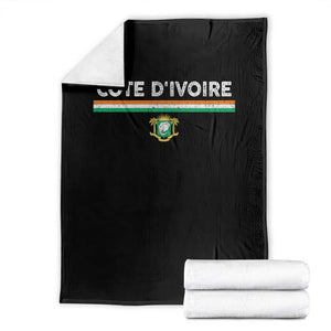 Côte D'ivoire Elephant Sporty Ivory Coast Flag Throw Blanket TS11 Black Print Your Wear