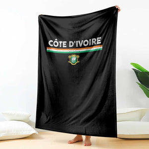 Côte D'ivoire Elephant Sporty Ivory Coast Flag Throw Blanket TS11 Print Your Wear