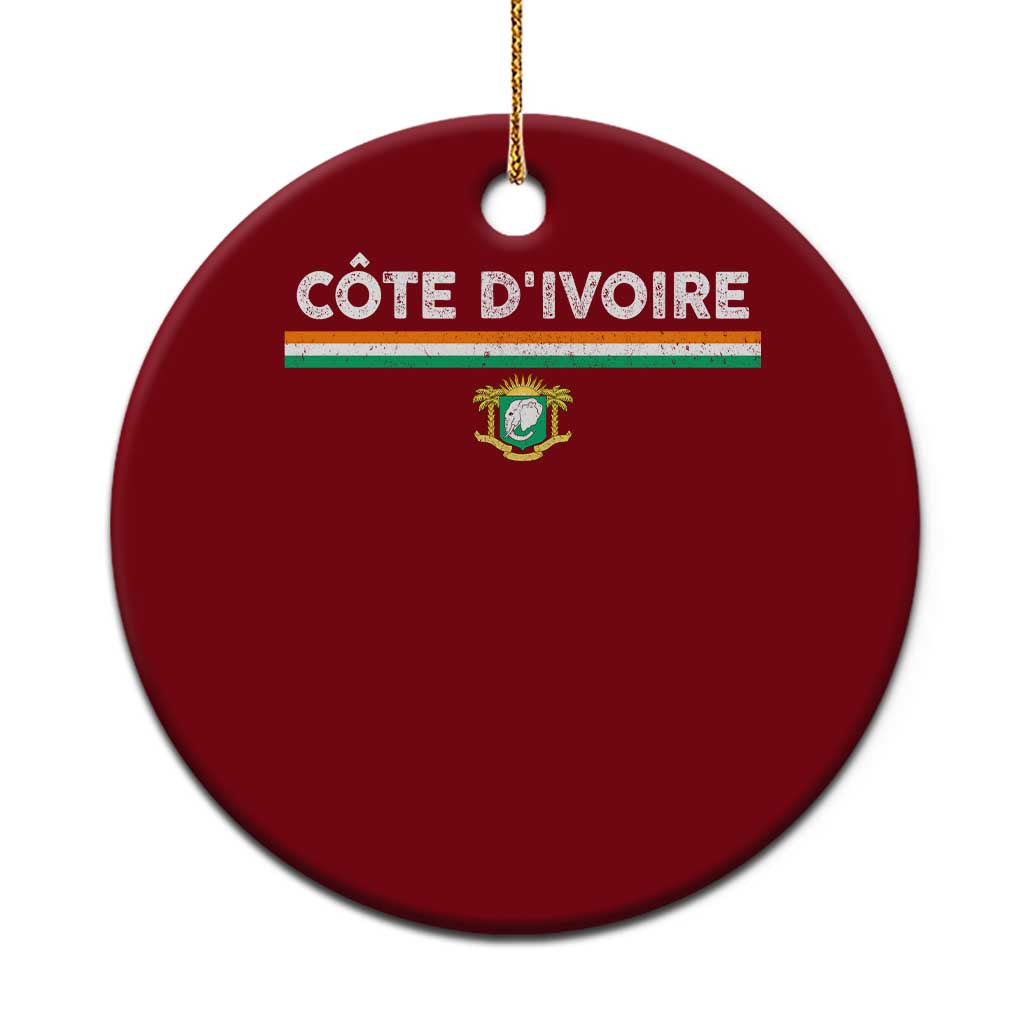 Côte D'ivoire Elephant Sporty Ivory Coast Flag Ceramic Ornament TS11 1pc Red Print Your Wear