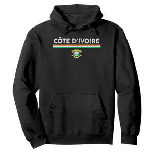 Côte D'ivoire Elephant Sporty Ivory Coast Flag Hoodie TS11 Black Print Your Wear
