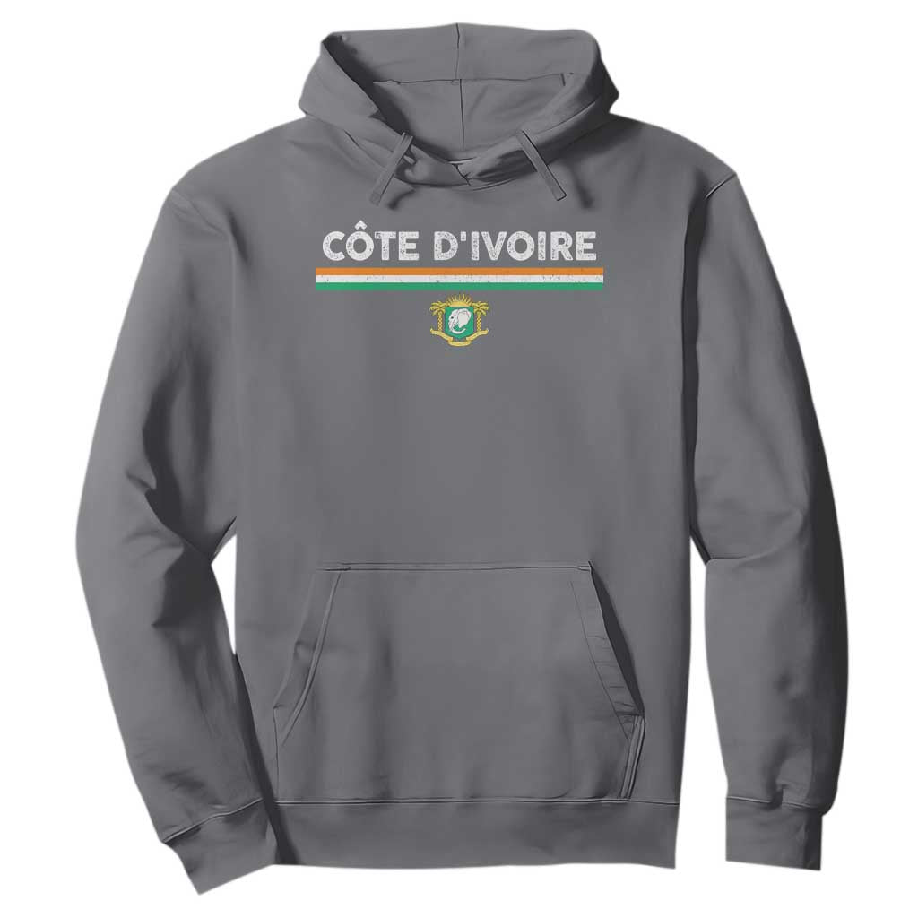 Côte D'ivoire Elephant Sporty Ivory Coast Flag Hoodie TS11 Charcoal Print Your Wear