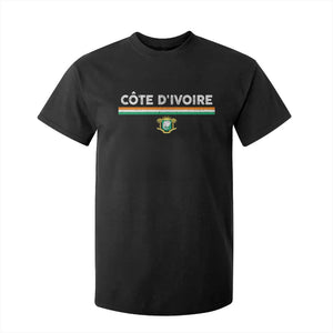 Côte D'ivoire Elephant Sporty Ivory Coast Flag T Shirt For Kid TS11 Black Print Your Wear