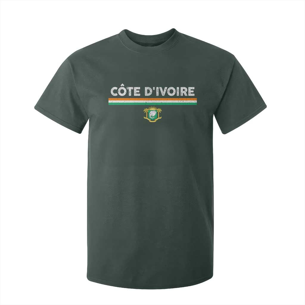 Côte D'ivoire Elephant Sporty Ivory Coast Flag T Shirt For Kid TS11 Dark Forest Green Print Your Wear