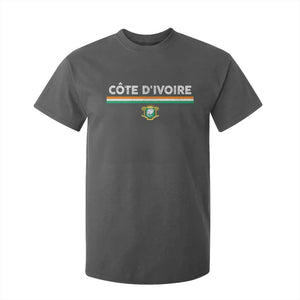 Côte D'ivoire Elephant Sporty Ivory Coast Flag T Shirt For Kid TS11 Dark Heather Print Your Wear