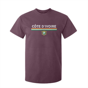 Côte D'ivoire Elephant Sporty Ivory Coast Flag T Shirt For Kid TS11 Maroon Print Your Wear