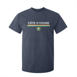 Côte D'ivoire Elephant Sporty Ivory Coast Flag T Shirt For Kid TS11 Navy Print Your Wear