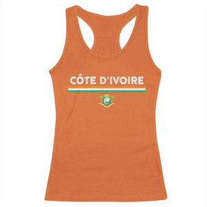 Côte D'ivoire Elephant Sporty Ivory Coast Flag Racerback Tank Top TS11 Orange Print Your Wear