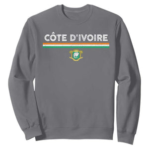 Côte D'ivoire Elephant Sporty Ivory Coast Flag Sweatshirt TS11 Charcoal Print Your Wear