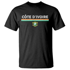 Côte D'ivoire Elephant Sporty Ivory Coast Flag T Shirt TS11 Black Print Your Wear