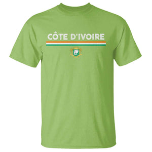 Côte D'ivoire Elephant Sporty Ivory Coast Flag T Shirt TS11 Lime Print Your Wear