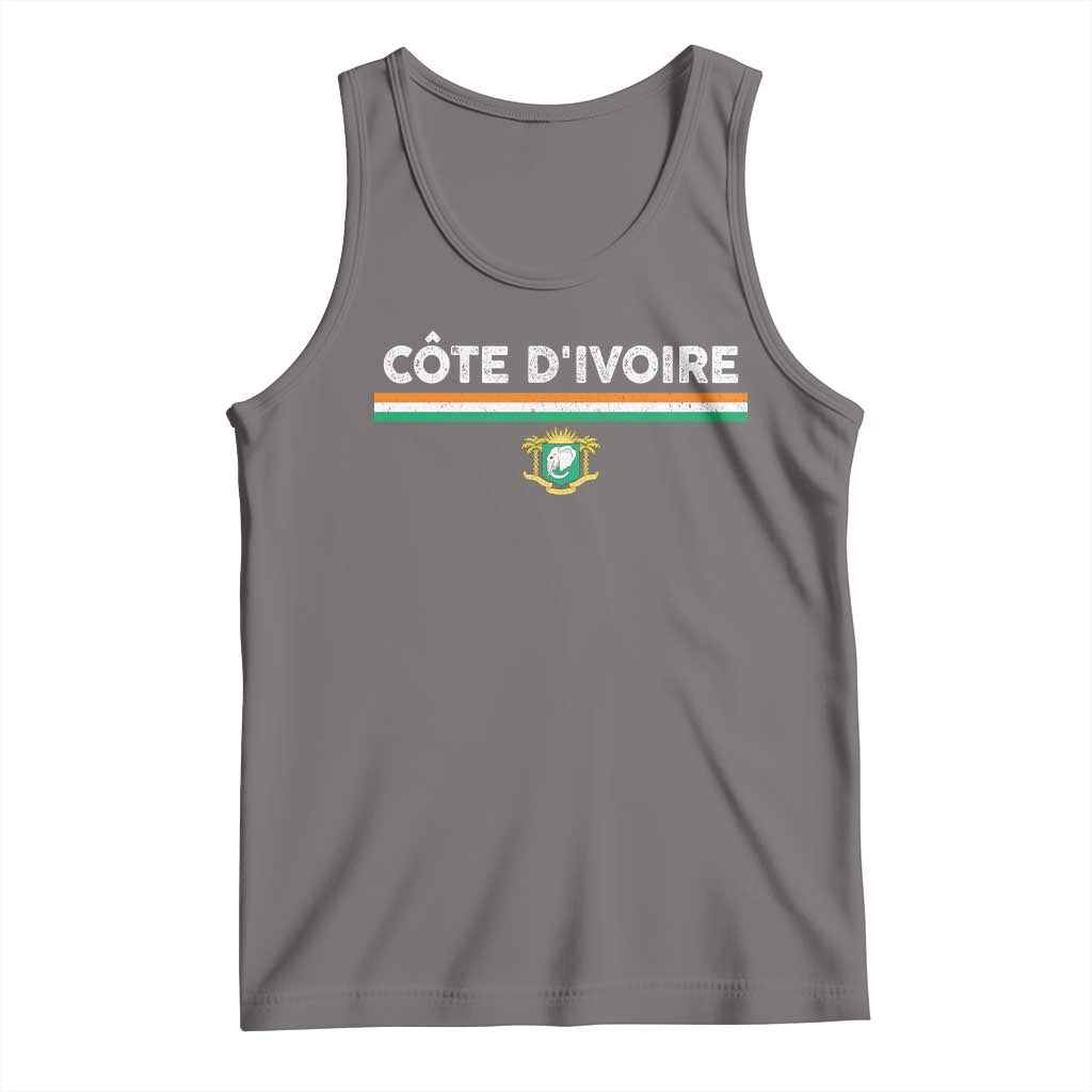 Côte D'ivoire Elephant Sporty Ivory Coast Flag Tank Top TS11 Deep Heather Print Your Wear