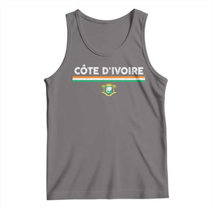 Côte D'ivoire Elephant Sporty Ivory Coast Flag Tank Top TS11 Deep Heather Print Your Wear