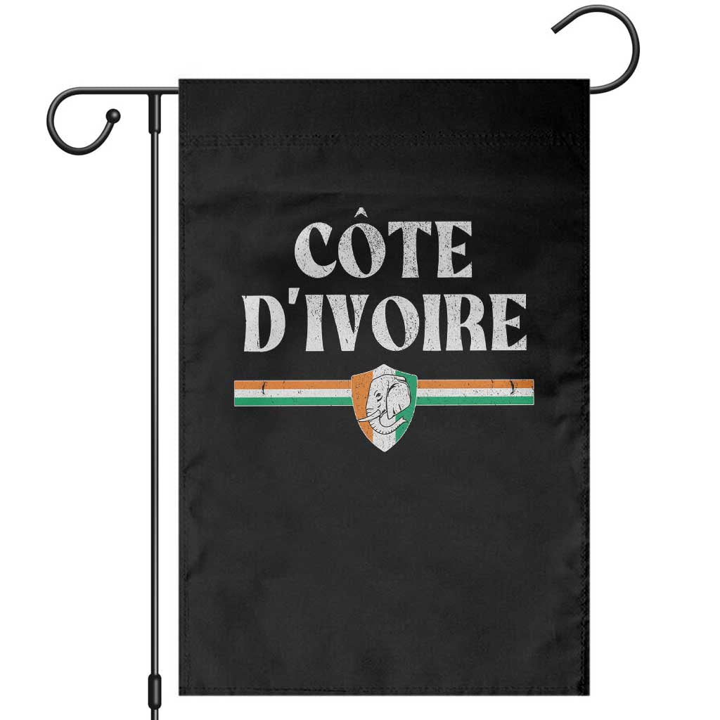 Côte D Ivoire Garden Flag Flag of Ivory Coast Elephant Crest Football TS11 Black Print Your Wear