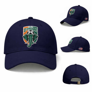 Côte D'ivoire Classic Ivory Coast Elephant Football Baseball Cap Ivorians Pride TS11 Baseball Cap Universal Fit Dark Blue Print Your Wear