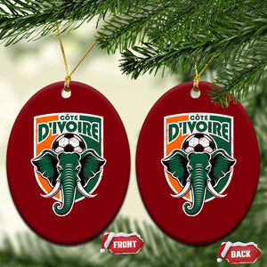 Côte D'ivoire Classic Ivory Coast Elephant Football Ceramic Ornament Ivorians Pride TS11 Print Your Wear