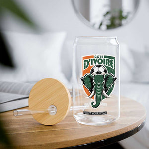 Côte D'ivoire Classic Ivory Coast Elephant Football Glass Can Ivorians Pride TS11 Print Your Wear