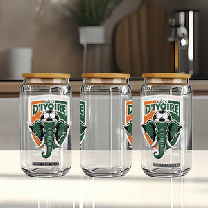 Côte D'ivoire Classic Ivory Coast Elephant Football Glass Can Ivorians Pride TS11 Print Your Wear