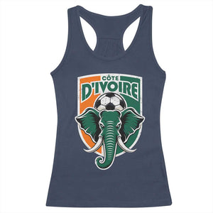 Côte D'ivoire Classic Ivory Coast Elephant Football Racerback Tank Top Ivorians Pride TS11 Navy Print Your Wear