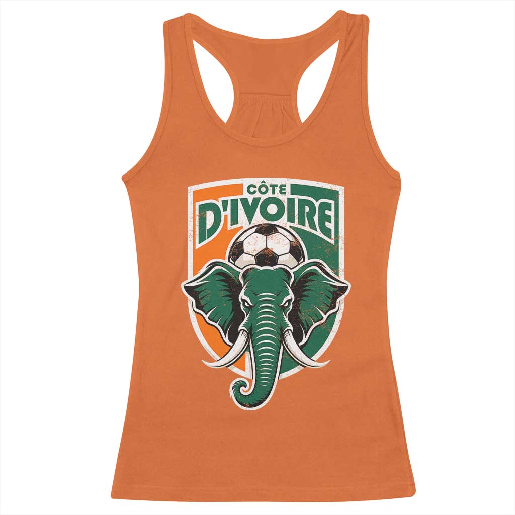 Côte D'ivoire Classic Ivory Coast Elephant Football Racerback Tank Top Ivorians Pride TS11 Orange Print Your Wear