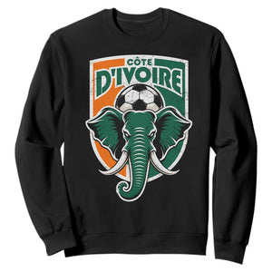 Côte D'ivoire Classic Ivory Coast Elephant Football Sweatshirt Ivorians Pride TS11 Black Print Your Wear